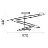 plafonnier Artemide  pirce blanc plan dimensions 