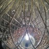 lampe de Table Pinecone cage chromée verre transparent Fontana Arte Valente Design détail ampoule