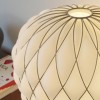 lampe de Table Pinecone cage chromée verre blanc Fontana Arte Valente Design Paola Navone  détails