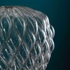 lampe de Table Pinecone bulle de verre dans une cage métallique Fontana Arte Paola Navone 