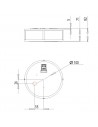Plafonnier Mashiko Round 230 plans astro lighting - Valente Design