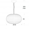 Dimension suspension Bianca large Fontana Arte - Valente Design