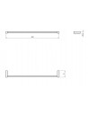 Porte serviette 60 cm Metric chromé brillant et inox mat  de la marque pomd'or