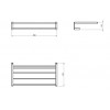 Porte serviette rack 60 cm Metric finition chromé brillant et inox mat de la marque pomd'or    