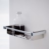 Porte savon de douche grand modèle Metric en finition chromé brillant et inox mat de la marque Pomd'or