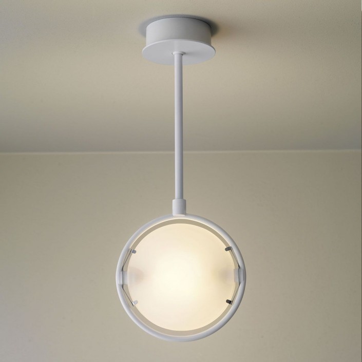Suspension Nobi Small 3022 finition blanche vue d'ensemble Fontana Arte 