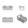 Porte produits 30 cm à coller Duo Square par Bath+