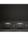 Suspension Aplomb large gris anthracite Foscarini - Valente Design - mise en scène dans restaurant