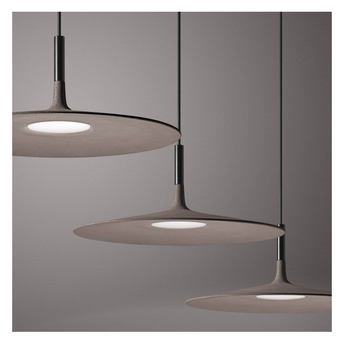 Suspensions Aplomb large marron en composition Foscarini - Valente Design
