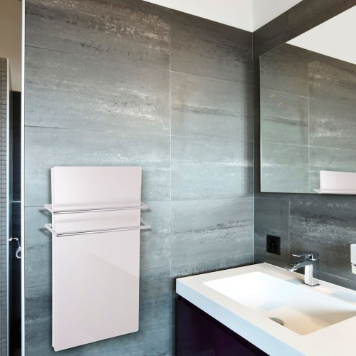 Sèche serviettes Solaris 63 1000w blanc brillant de la marque Fondis - Valente Design