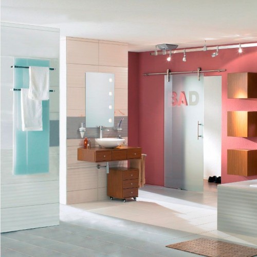 Sèche serviettes Solaris 45 1000w blanc brillant avec reflet vert de la marque Fondis - Valente Design