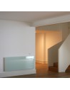 Radiateur Solaris horizontal 1500W blanc brillant avec reflets vert  de la marque Fondis - Valente Design