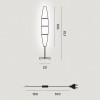 Lampadaire Havana Chrome Variateur foscarini dimensions plan