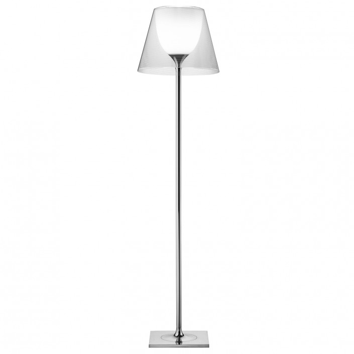 Lampadaire Ktribe F2 avec abat-jour transparent - designer Philippe Starck - marque FLOS - revendeur Valente Design