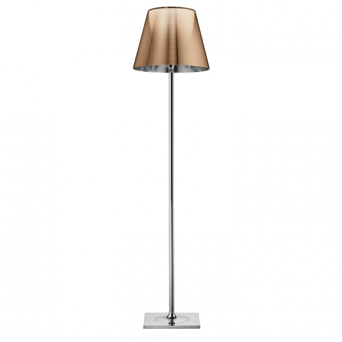 Lampadaire Ktribe F2 avec abat-jour de couleur bronze - designer Philippe Starck - marque FLOS - revendeur Valente Design