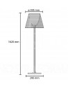 Schéma du lampadaire Ktribe F3 - designer Philippe Starck - marque FLOS - revendeur Valente Design