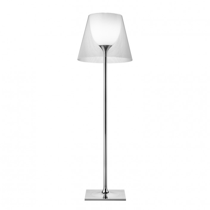 Lampadaire Ktribe F3 avec abat-jour transparent - designer Philippe Starck - marque FLOS - revendeur Valente Design