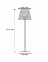 Schéma du lampadaire Ktribe F3 - designer Philippe Starck - marque FLOS - revendeur Valente Design