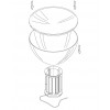 remplacement  Flos Diffuseur verre Taccia small piece détachée - Valente Design