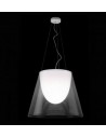 Suspension Ktribe S2 transparente de Philippe Starck pour Flos - Valente Design éclairée