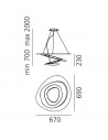 Suspension Pirce Mini Led plan Artemide