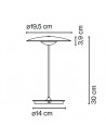 dimension lampe à poser sans fil Ginger Marset Valente design