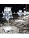 Lampe de table sans fil Battery transparent cristal Kartell - Valente Design - éclairée