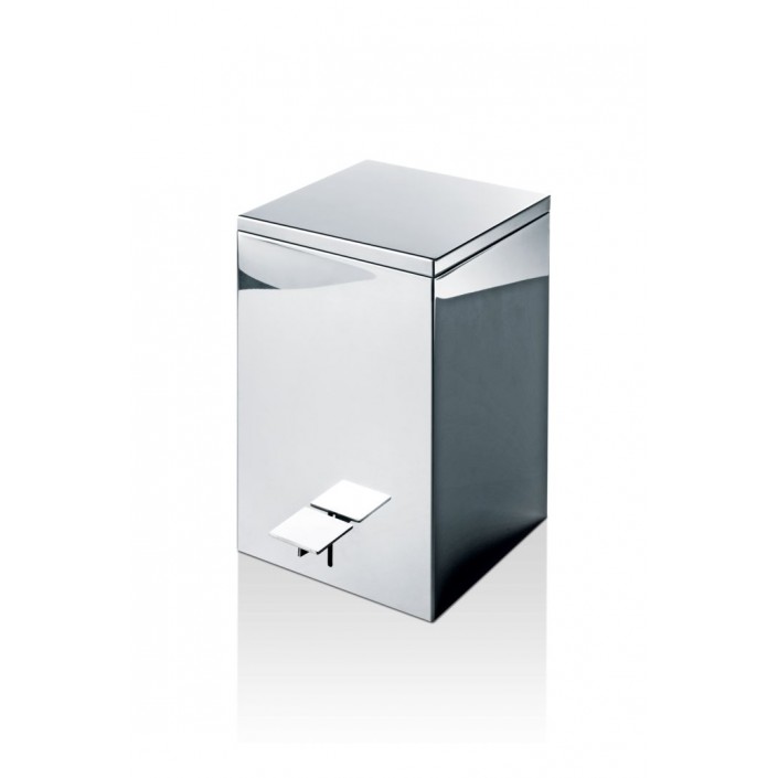 Poubelle TE 70 softclose carrée à pédale acier poli Decor Walther
