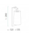 Dimension applique Lago 280 Astro Lighting Valente Design