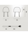 Lampe de table Kurage plan dimensions