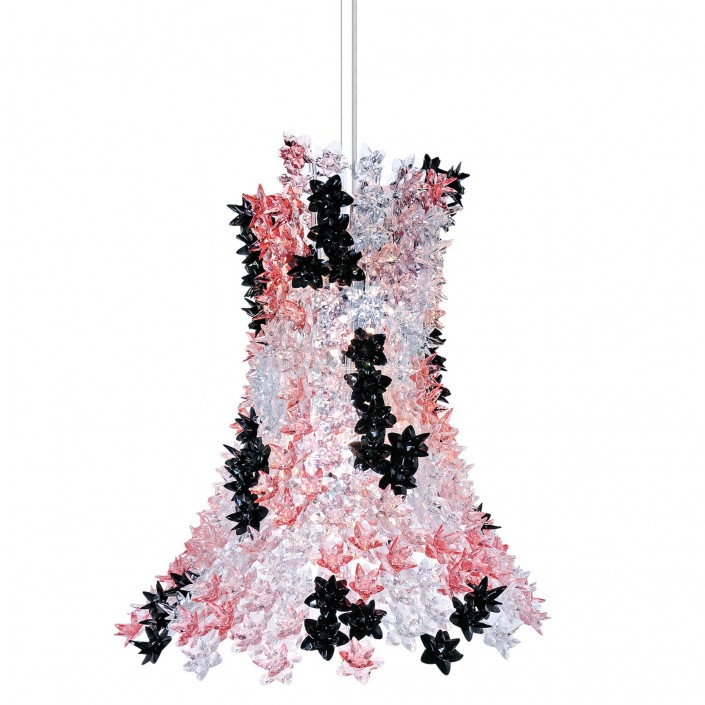 Suspension Bloom Hanging rose et noir Kartell - Valente Design