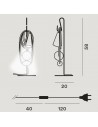  luminaires lampe à poser filo schéma dimensions en plan