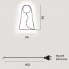   luminaires lampe a poser Sattelight on/off schéma plan schéma