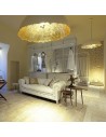 Chambre avec suspension Postkrisi 49 allumée blanc et or CATELLANI & SMITH - Valente Design