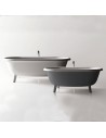 Baignoire Ottocento et baignoire Ottocento Small - gris clair / blanc et gris foncé / blanc- Agape - Valentedesign.com
