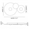 Dimension Plafonnier Bugia double de Lodes Studio Italia Design - Valente Design