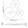 Dimension plafonnier Burgia triple de Lodes Studio Italia Design - Valente Design