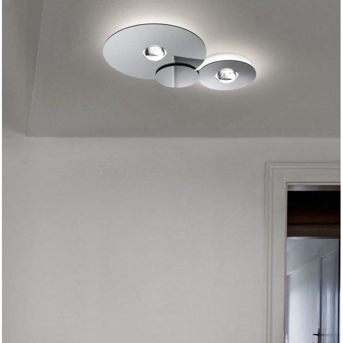 Plafonnier Bugia double chrome de Lodes Studio Italia Design - Valente Design