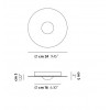Dimension plafonnier Burgia single Lodes Studio Italia Design - Valente Design