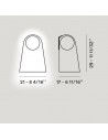Valente design luminaires applique satellight schéma plan dimensions