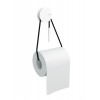 Porte rouleau patère blanche et corde noire