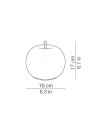 valente design liminaires lampe de table Kushi mobile dimensions pour la marque Kundalini