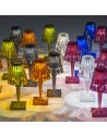 Lampes de table sans fil Battery transparent éclairées mise en scène Kartell - Valente Design