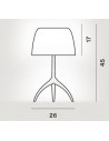 valente design lampe de table foscarini lumiere grande dimensions plan