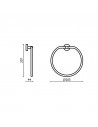 Schéma du porte serviettes chrome TH213 BAGNO&ASSOCIATI - Valente Design