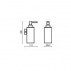 Schéma du distributeur de savon TH12874 en inox BAGNO&ASSOCIATI - Valente Design