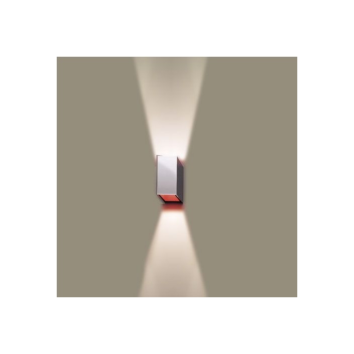 Applique plafonnier clv2 LED chrome intérieur rouge viabizzuno