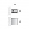 Dimensions Applique plafonnier clv2 LED viabizzuno