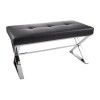 Banc, banquette de salle de bain BENCH chrome-noir. Marque Decor Walther - Design Maiken Walther