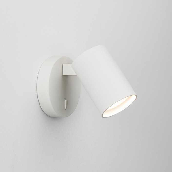 Applique Ascoli single switched blanc astro lighting valente design